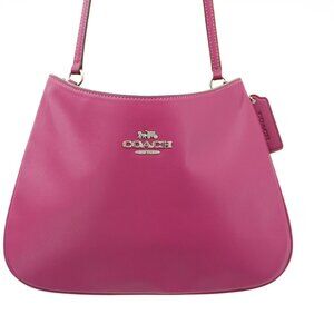 Coach Pebble Leather Crossbody Bag Vibrant Magenta HOT Pink Authentic Designer P